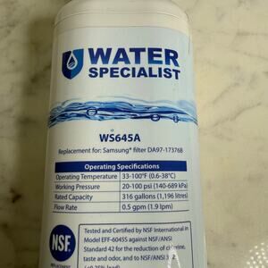 NEW Water Specialist Filter WS645A Samsung Refrigerator